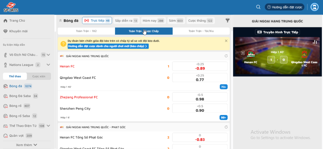 Cược bóng đá tại 68 Game Bài - Tỷ lệ trả thưởng cao.